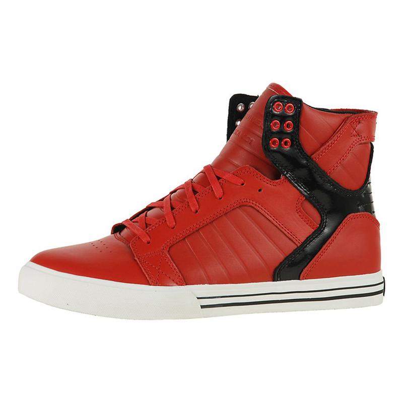 Buty Supra SKYTOP - Sneakersy Wysokie Męskie - Czerwone (JLEO-75921)